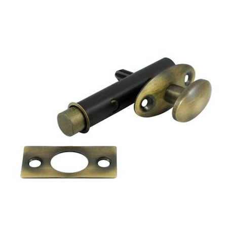 Dendesigns Mortise Bolt; Antique Brass - Solid Brass DE795593